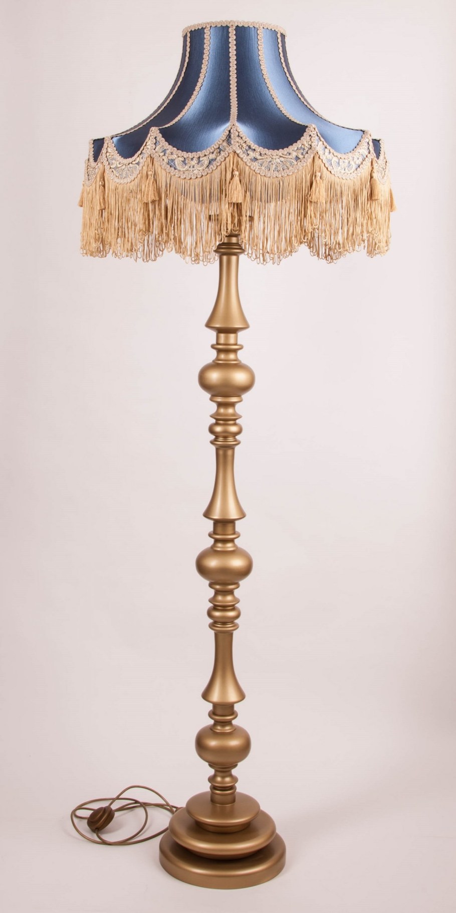 Классический торшер с голубым абажуром, Flint gb3