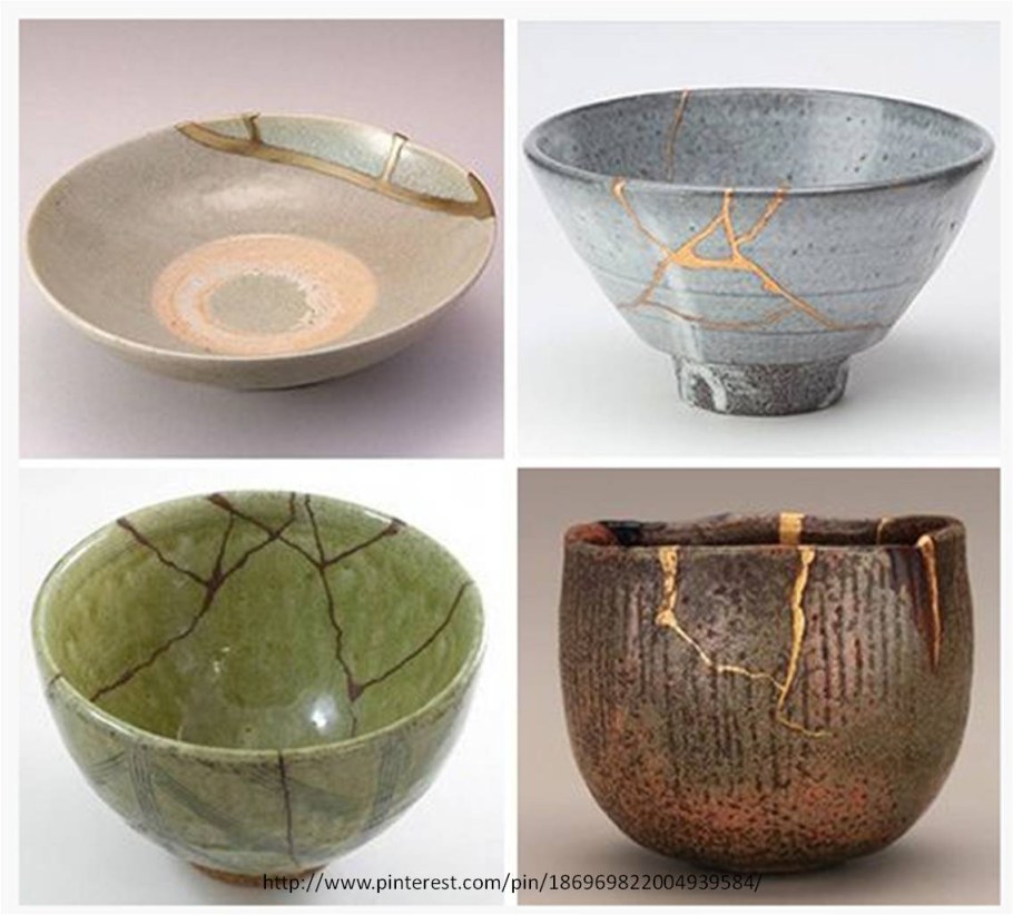 Кинцуги в интерьере ванной комнаты