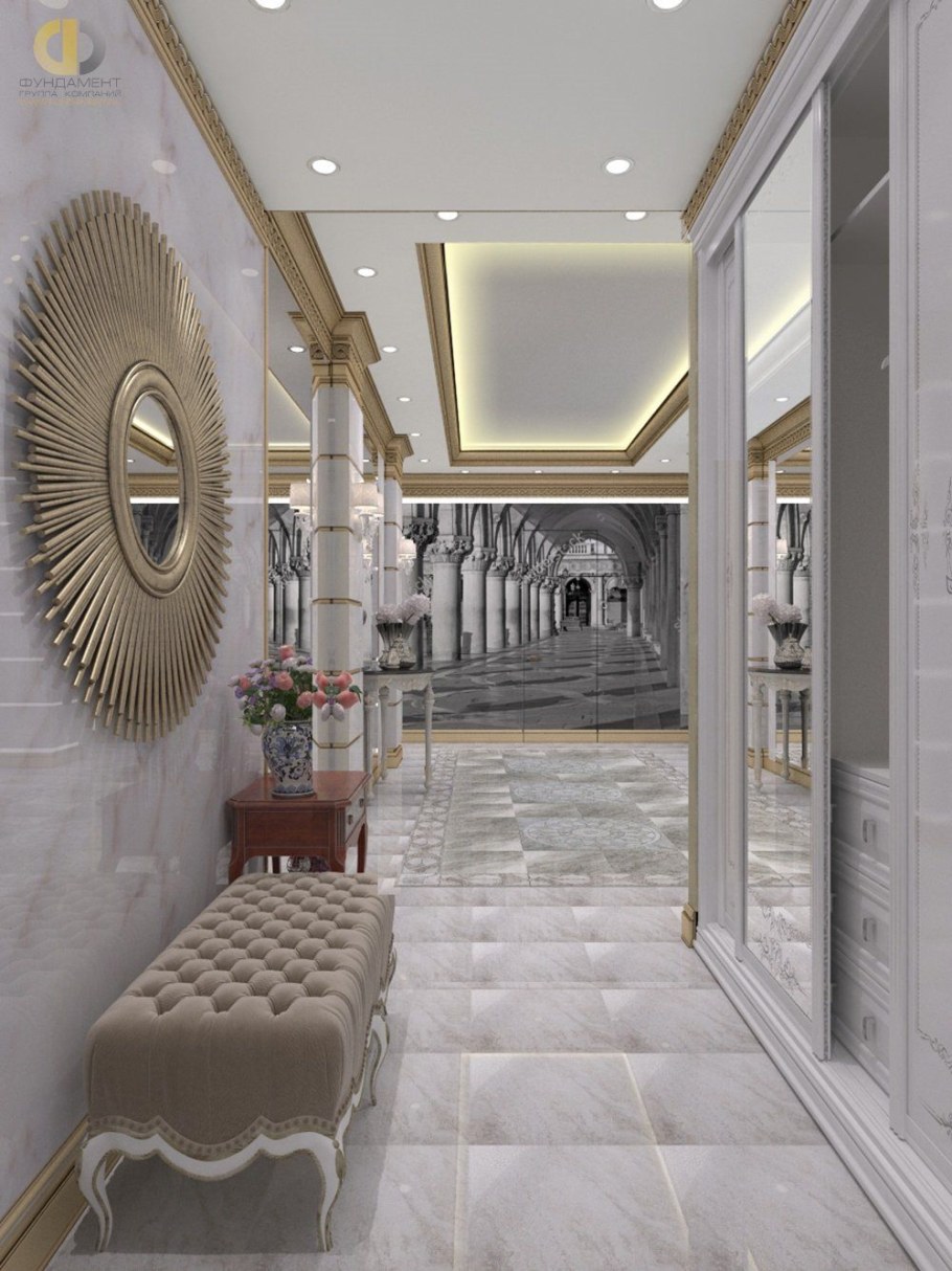 Прихожая в стиле арт деко в интерьере