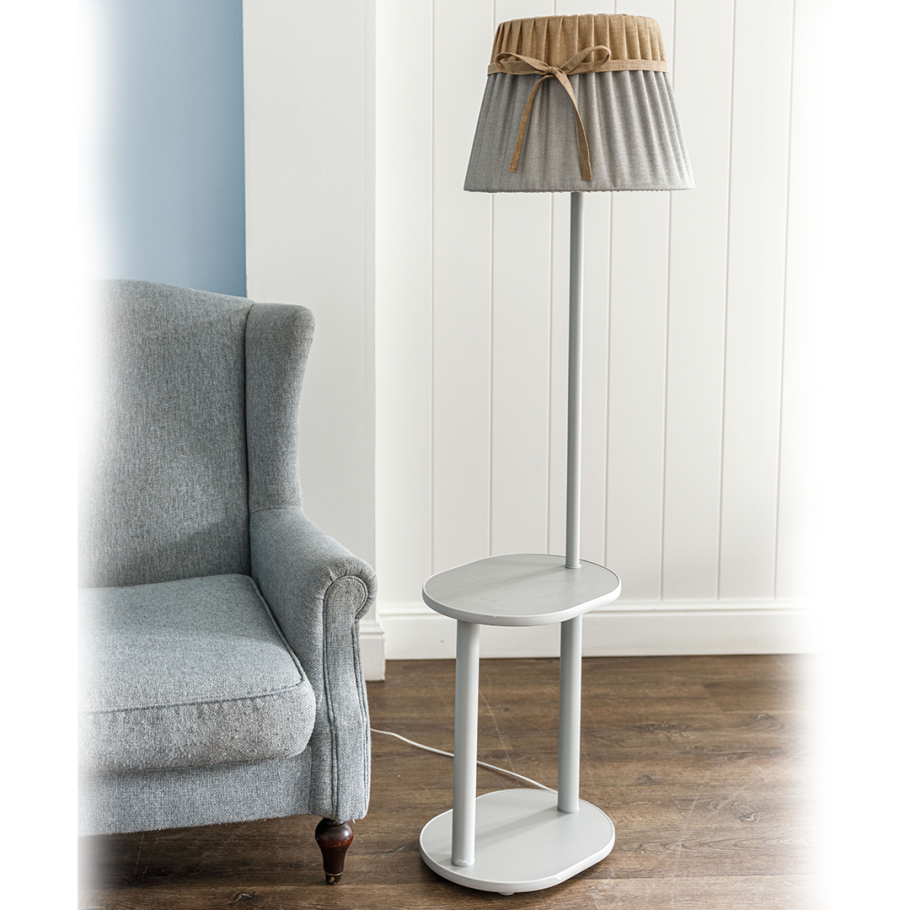 Торшер Setto с абажуром из льна