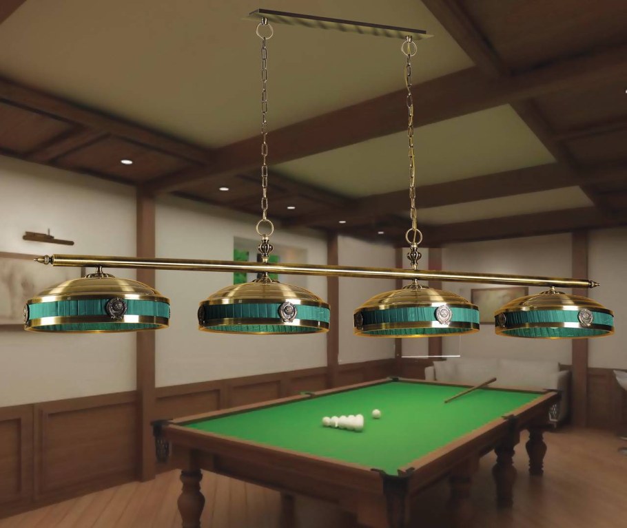 Светильник над бильярдным столом