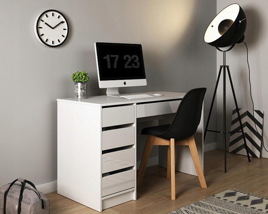Стол письменный белый с ящиками икеа