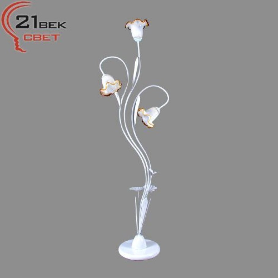 Светильник напольный (торшер) 21 век h143см 1049ml/3 белый