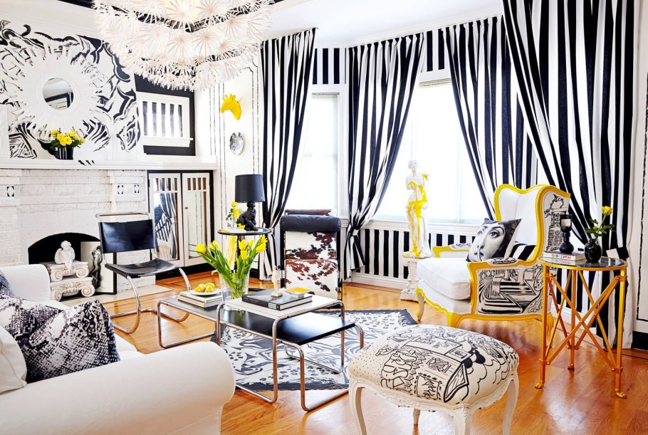 Занавески в стиле поп арт