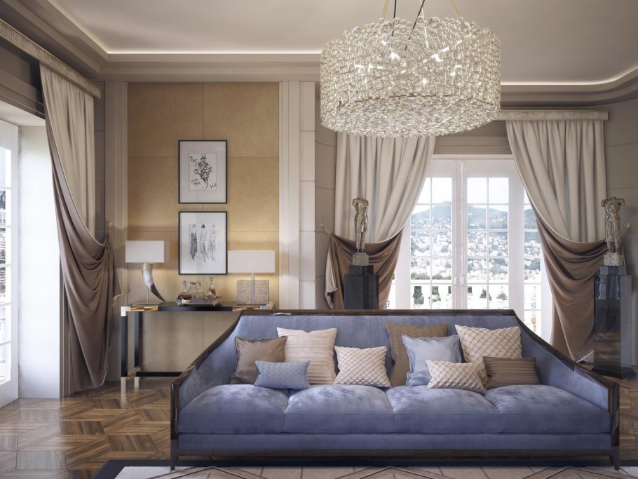 Шторы в стиле арт деко