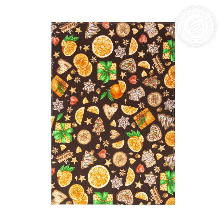 Рогожка цитрус коричневый