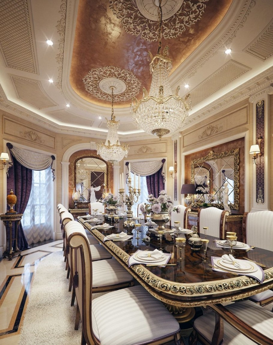 Luxury Mansion Interior столовая