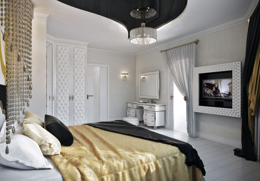 Спальня ар деко светлая