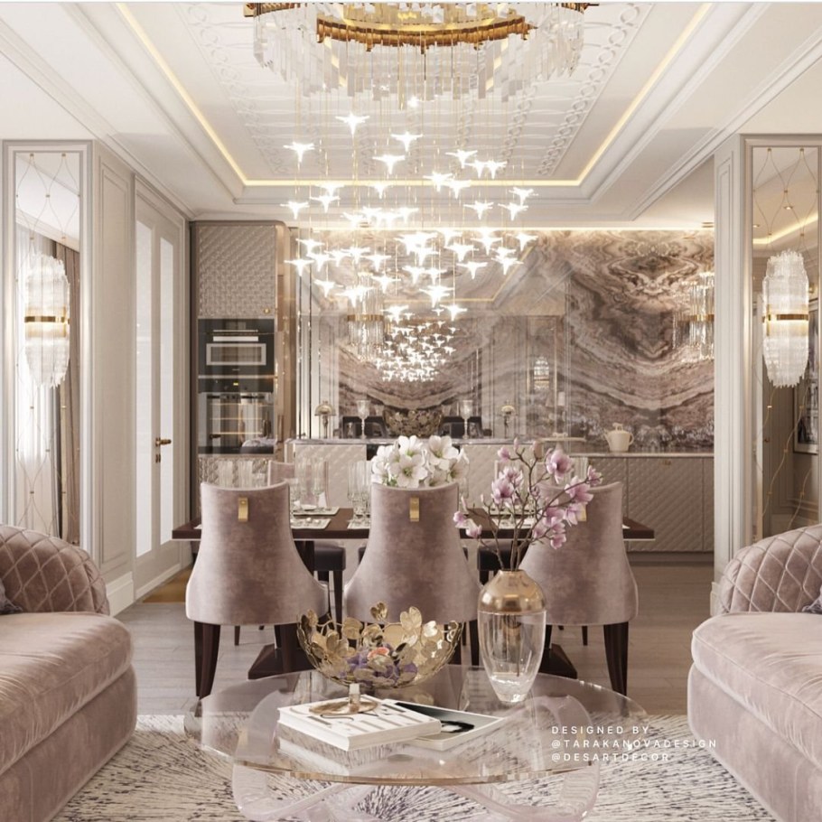 Гостиная ар деко Неоклассика