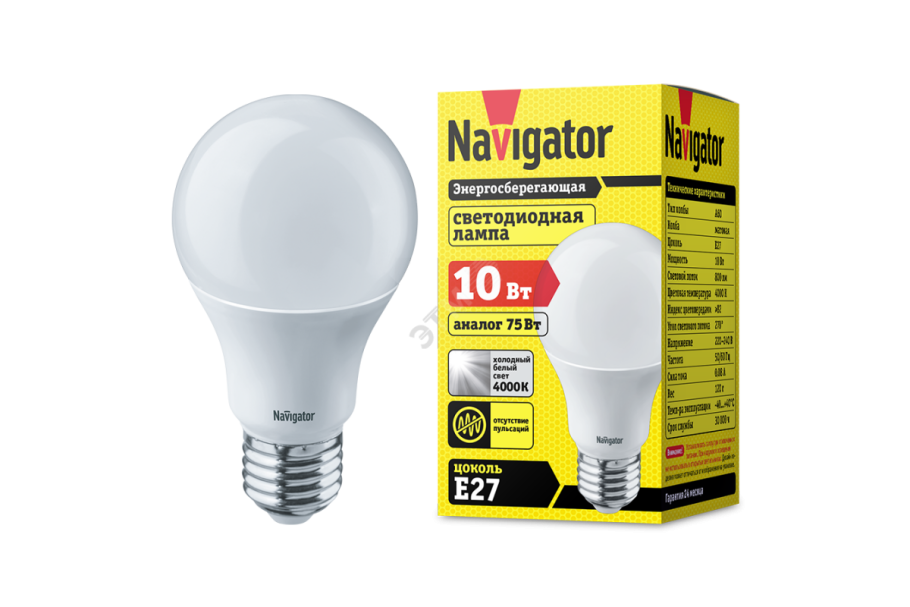 Светодиодная лампа Navigator 61 477 NLL-a60-12-12/24-4k-e27 20643 481057