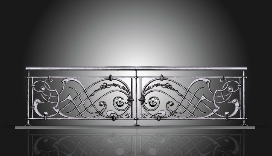 Кованый забор арт деко