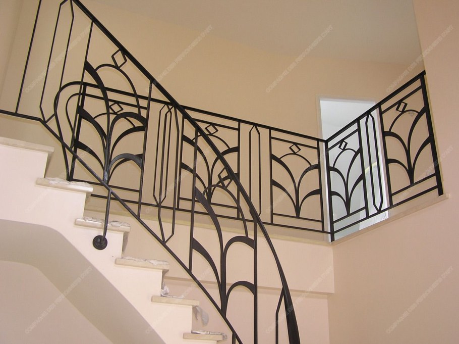 Кованые перила для лестниц Модерн ардеко
