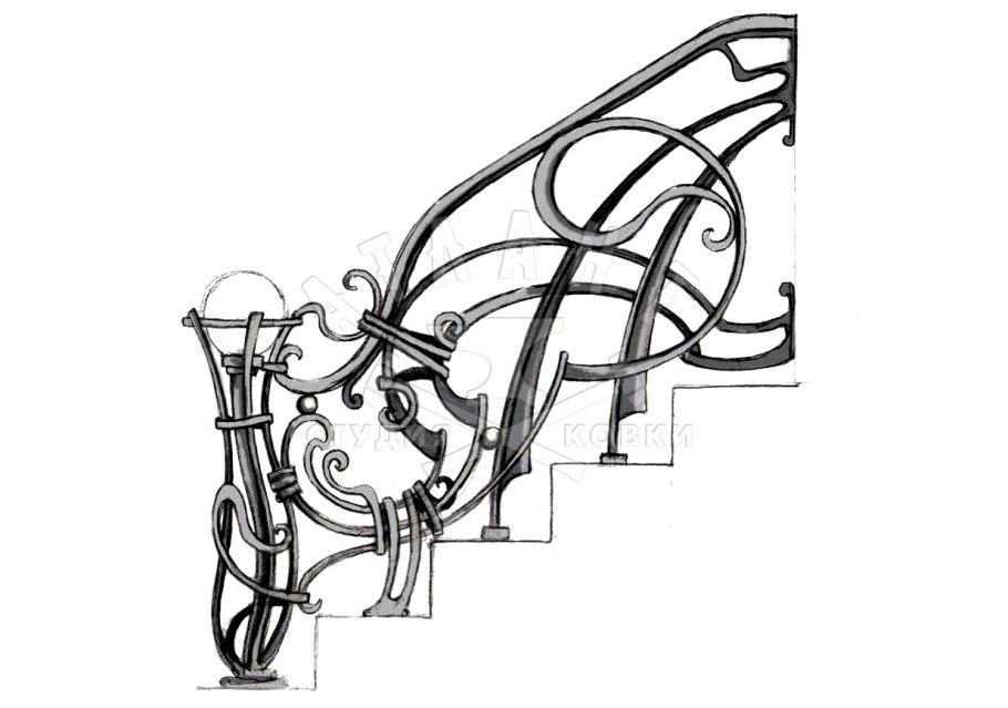 Ковка ар нуво чертеж