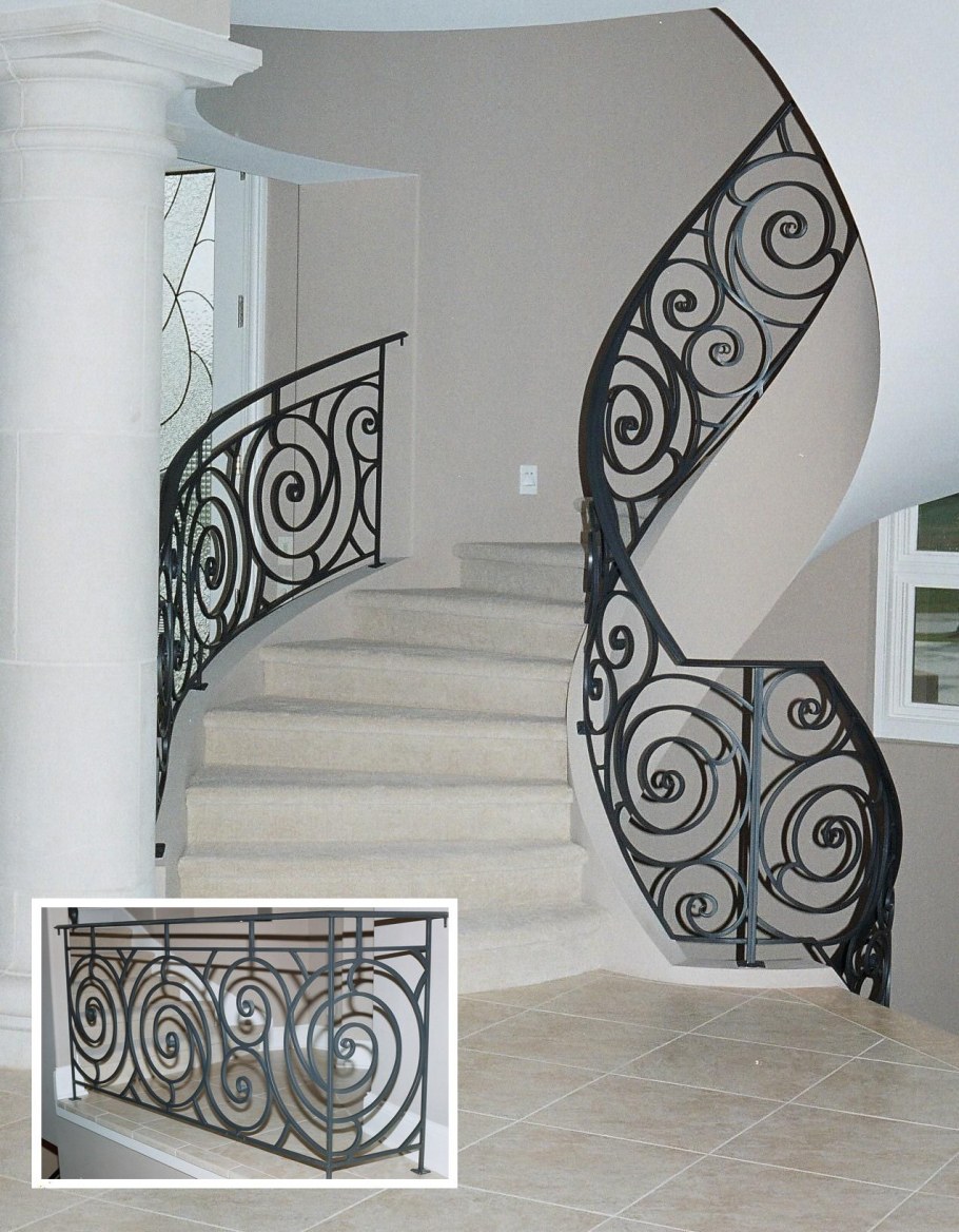 Кованые перила ар деко