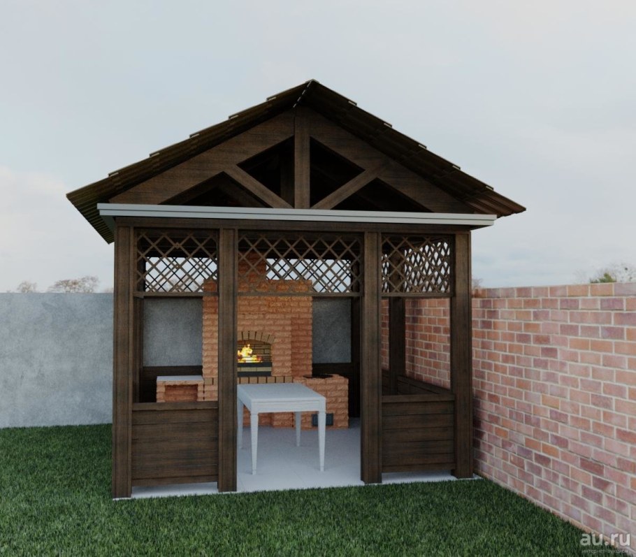 Беседка брусовая Gazebos