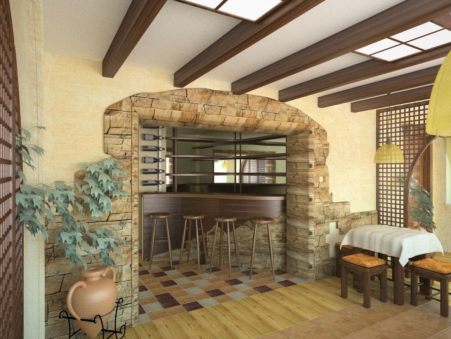 Грузинский домик интерьер