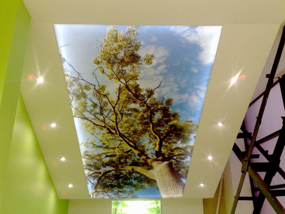 Натяжные потолки с рисунком
