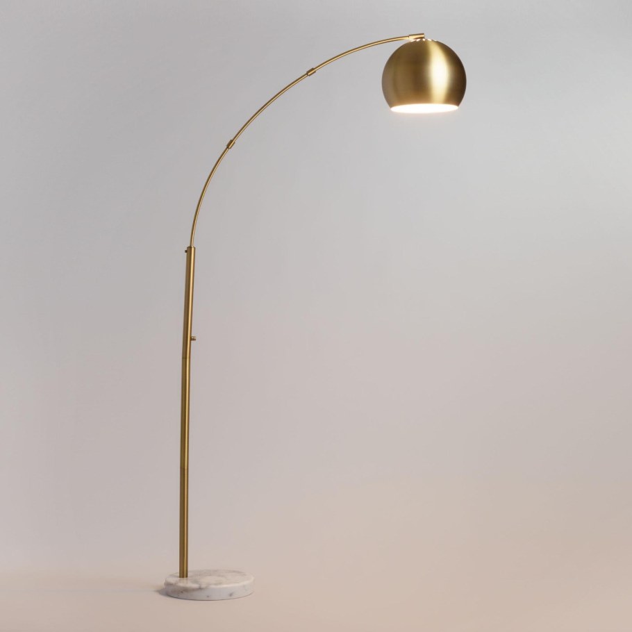Торшер White & Brass 3 balls Floor Lamp