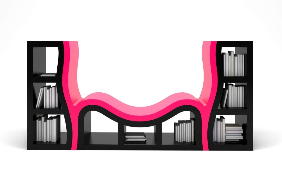 Книжные стеллажи в стиле поп арт