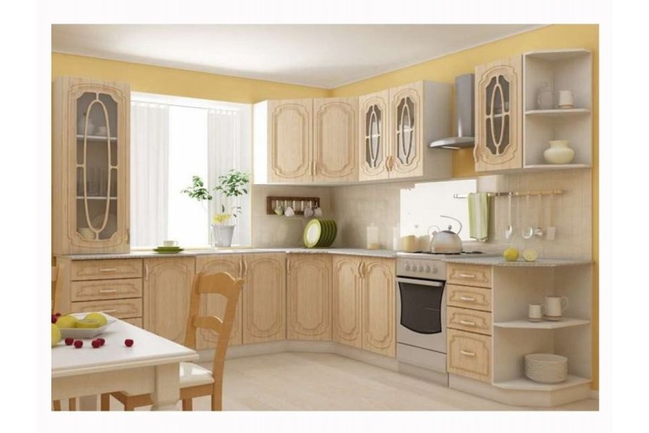 Кухня Настя береза модульная