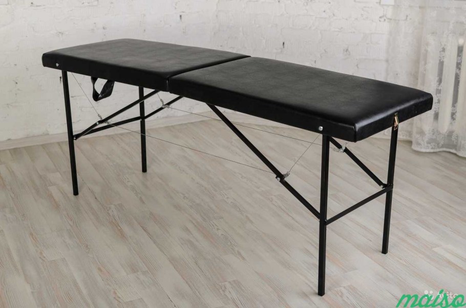 Массажный стол 180х60 3х-секционная черный