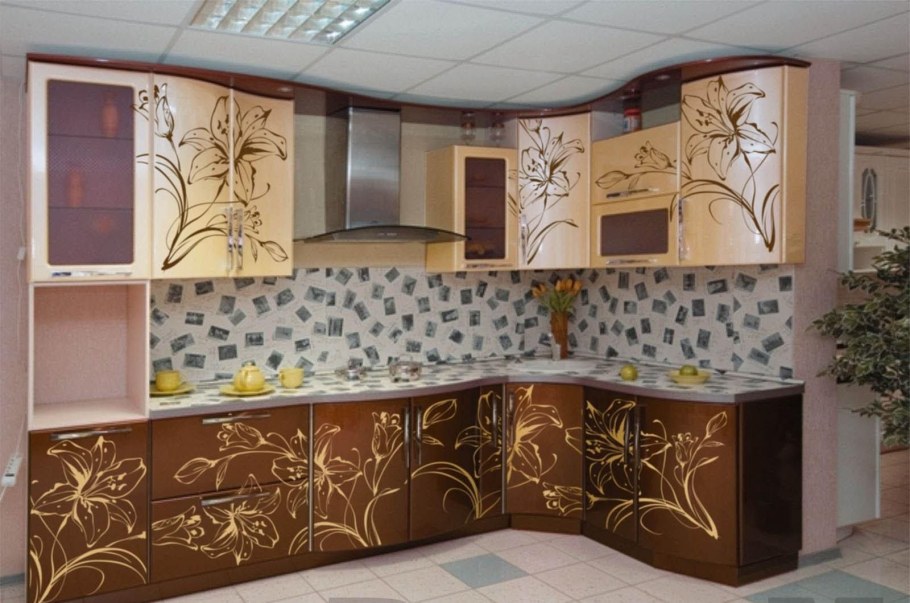 Обклеить кухонную мебель самоклеющейся пленкой