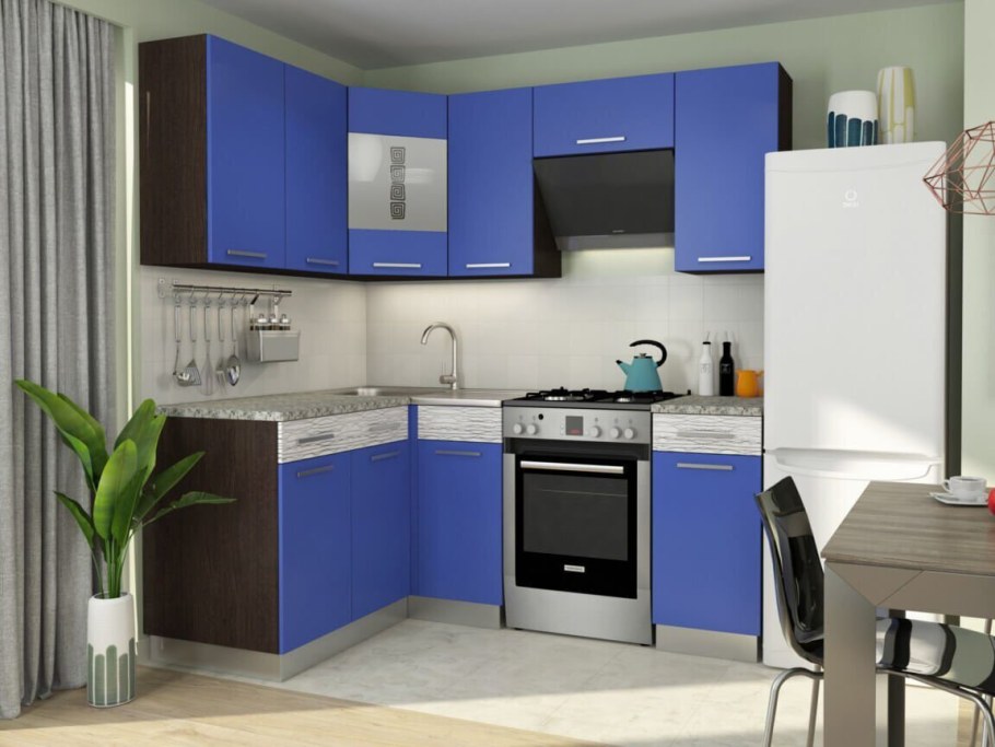 Кухонный гарнитур "Алиса 11" венге/лайм