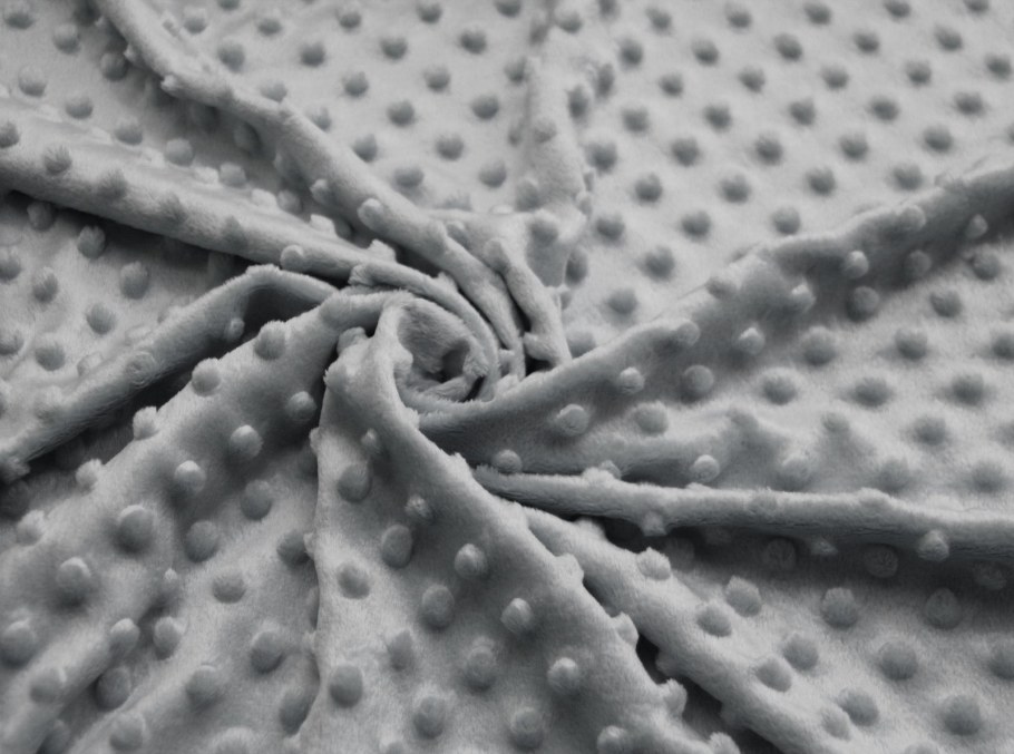 Плюш минки серый ткань