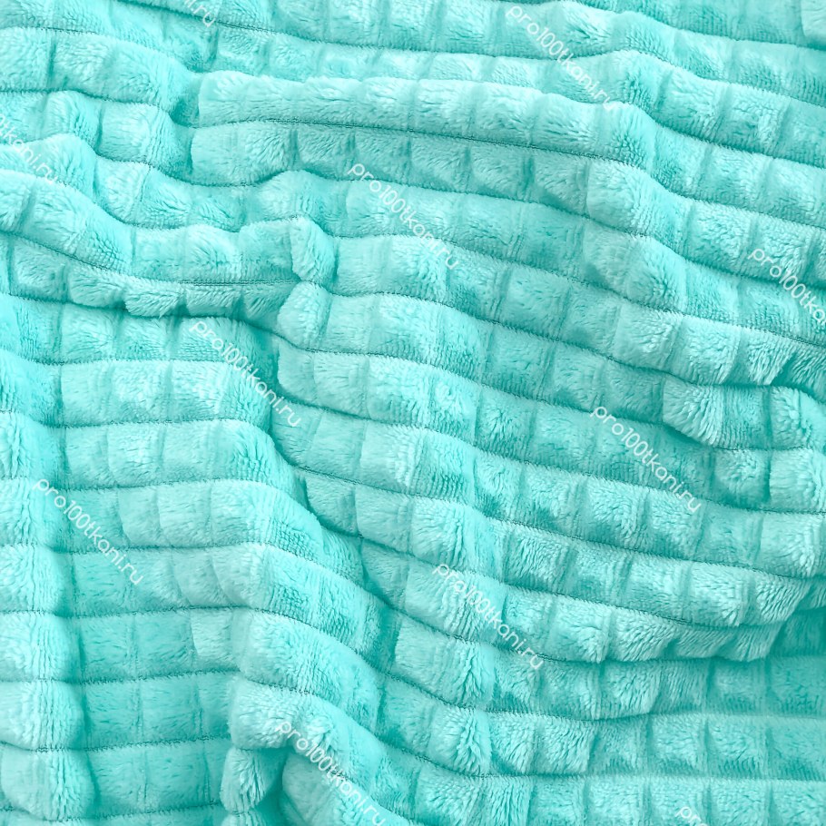 Плюш страйп мятный