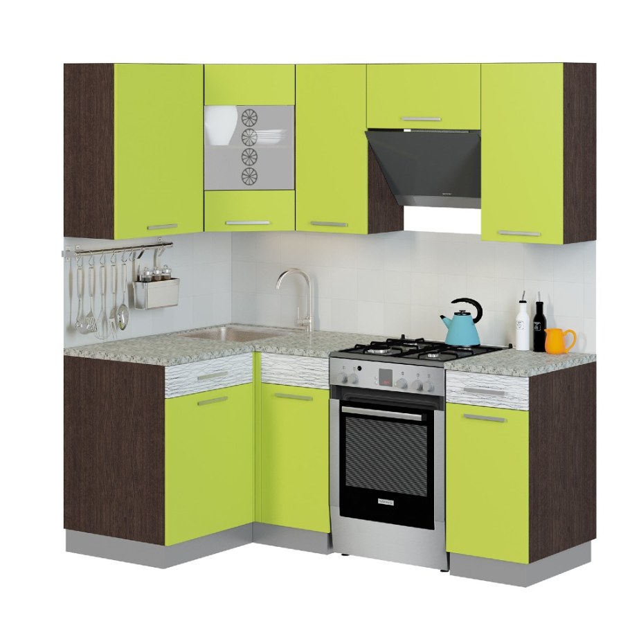 Кухонный гарнитур "Алиса 9" венге/лайм