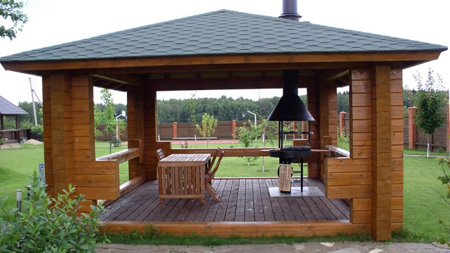 Беседка 6х4 с мангалом