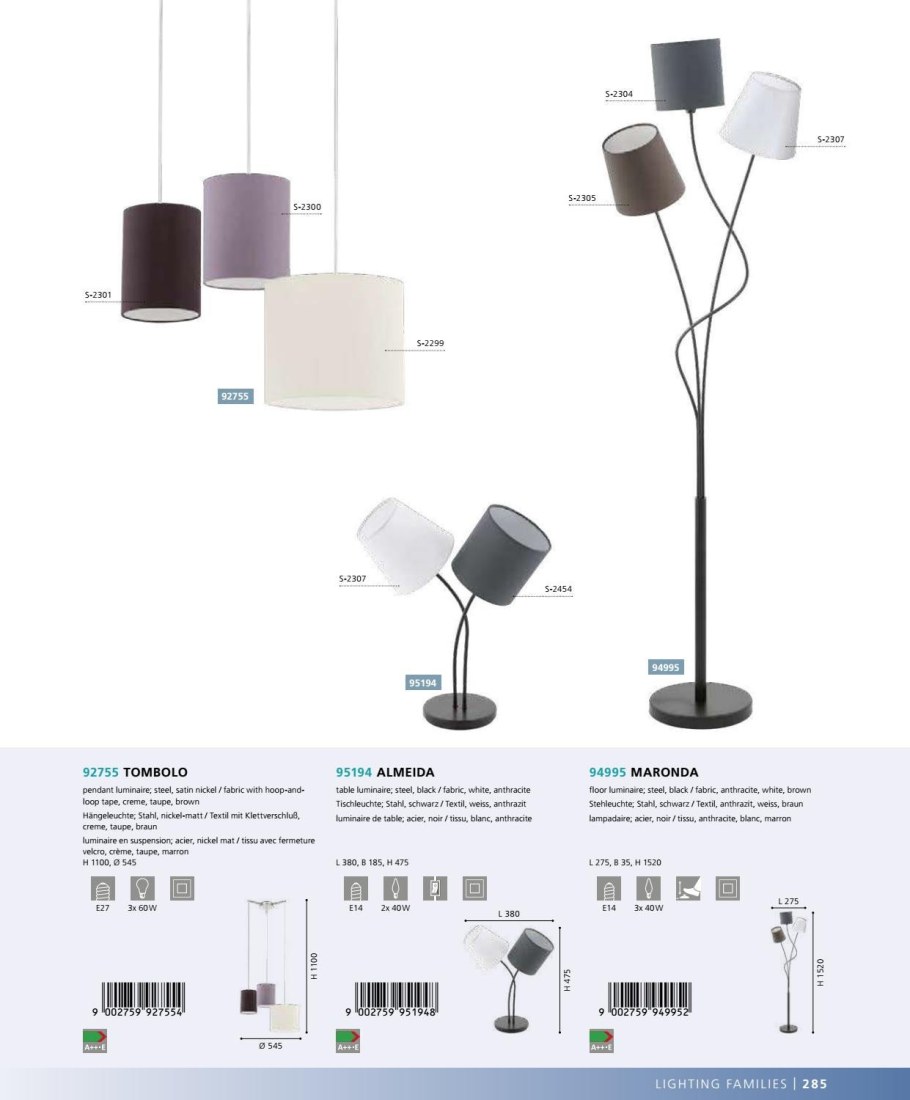 Торшер Eglo Maronda 94995