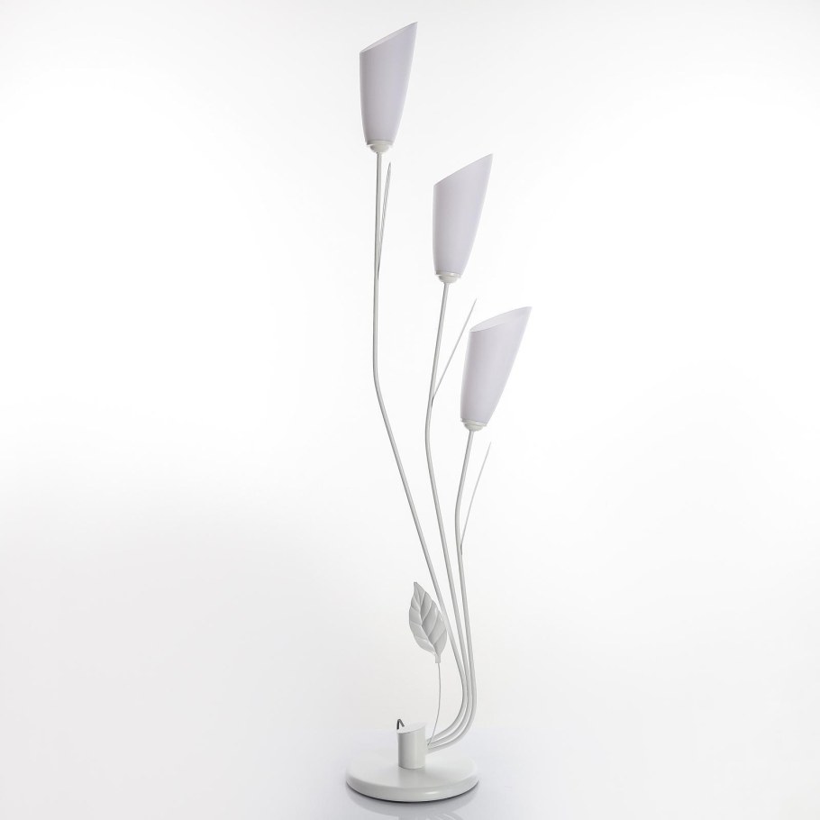 Торшер "лепесток" 3x15вт e27 белый 28х28х153 см.