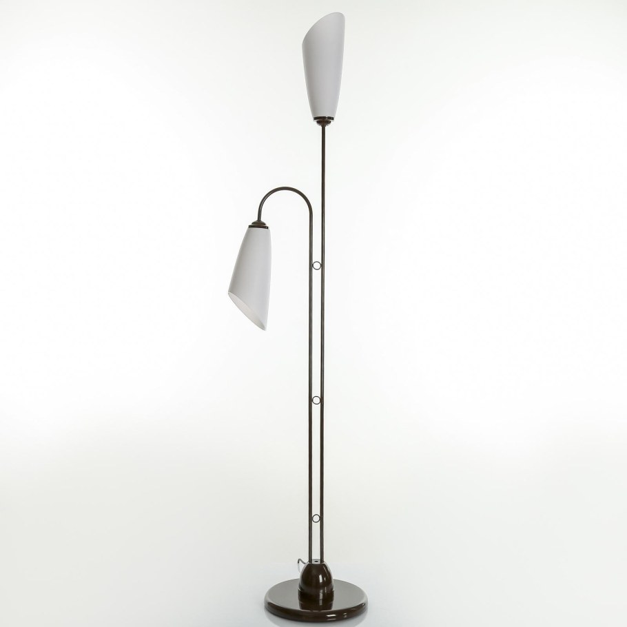 Торшер Симпл 2x15вт e27 коричневый 32х28х150см