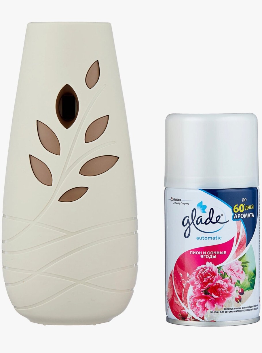 Освежитель воздуха Glade Automatic пион и сочные ягоды, автоматический, 269 мл