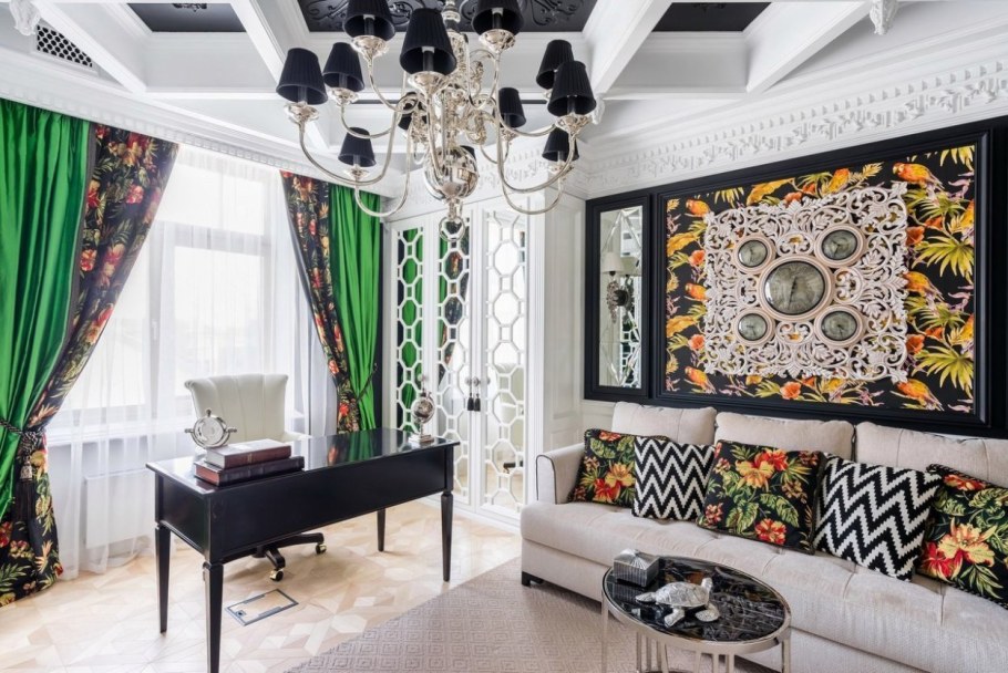 Текстиль в стиле арт деко в интерьере