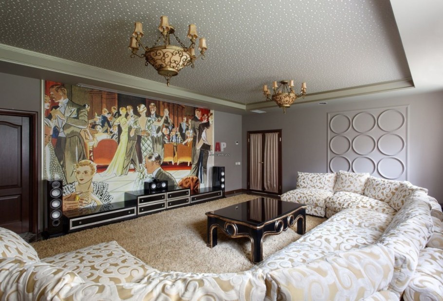 Фрески в стиле арт-деко в интерьере