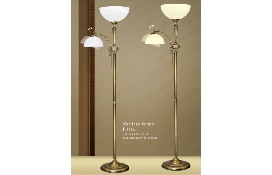 Торшер бронзовый напольный