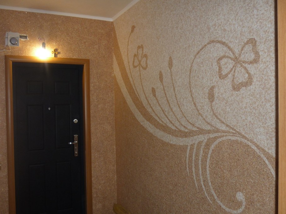 Декор жидкими обоями