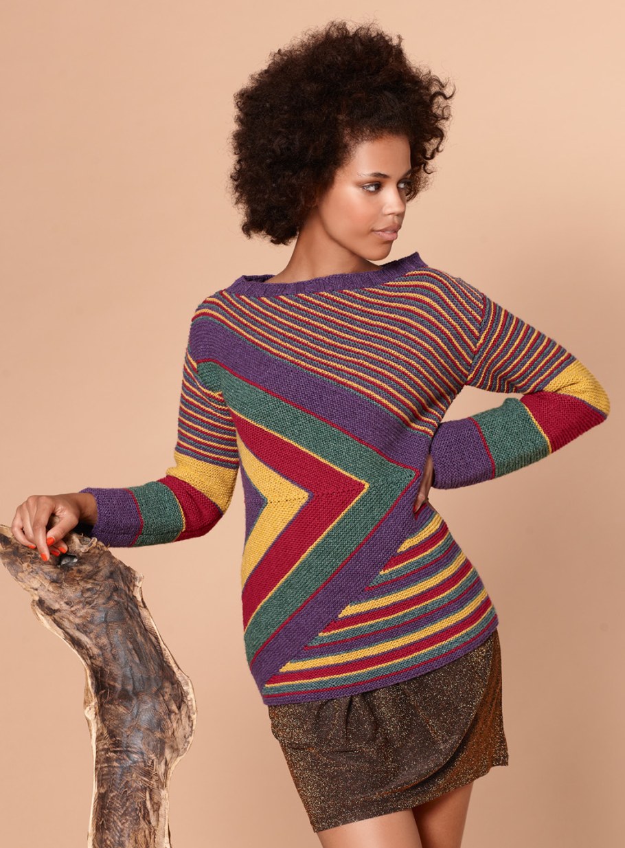 Полосатый пуловер Верена