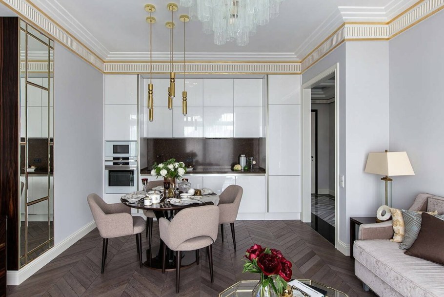 Потолочный плинтус арт деко