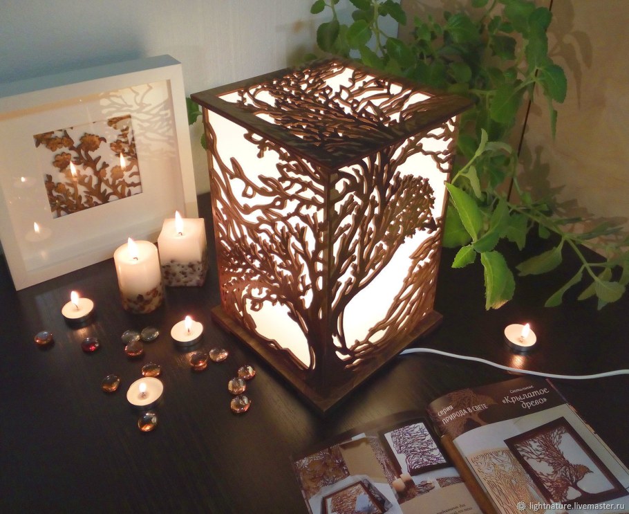 Ночник из веток