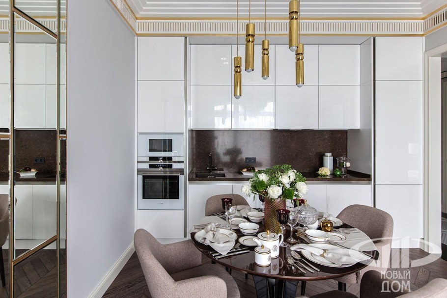 Кухня гостиная ар деко