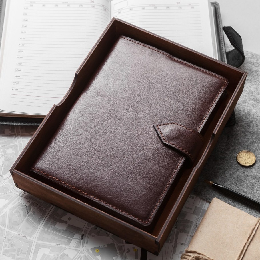 Кожаный блокнот