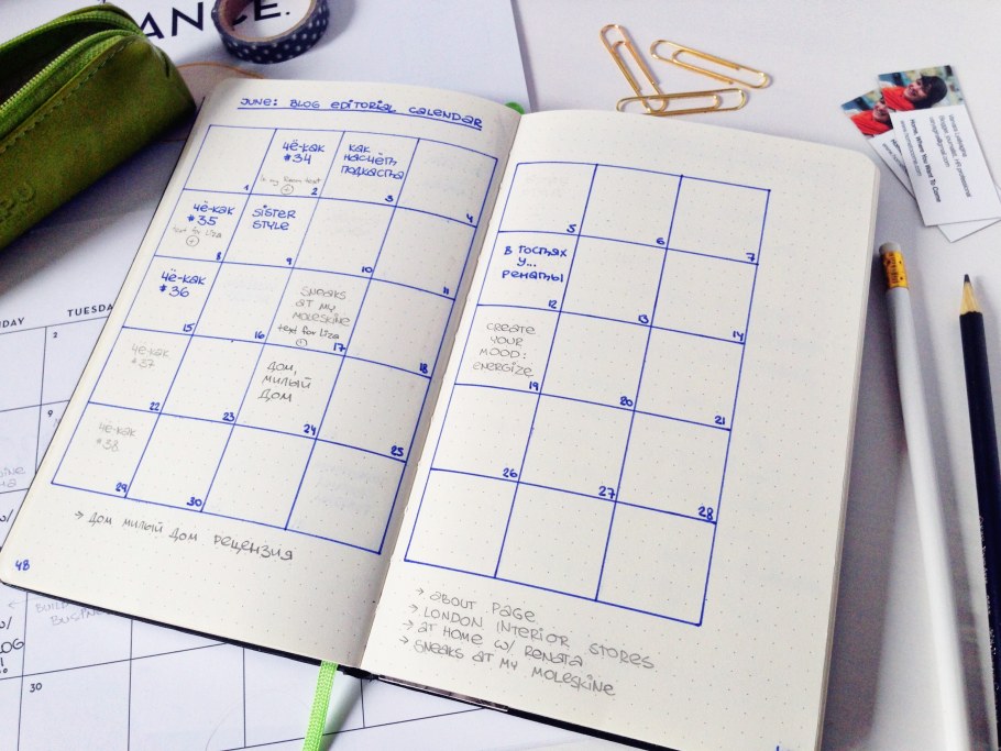 Система Bullet Journal ежедневник