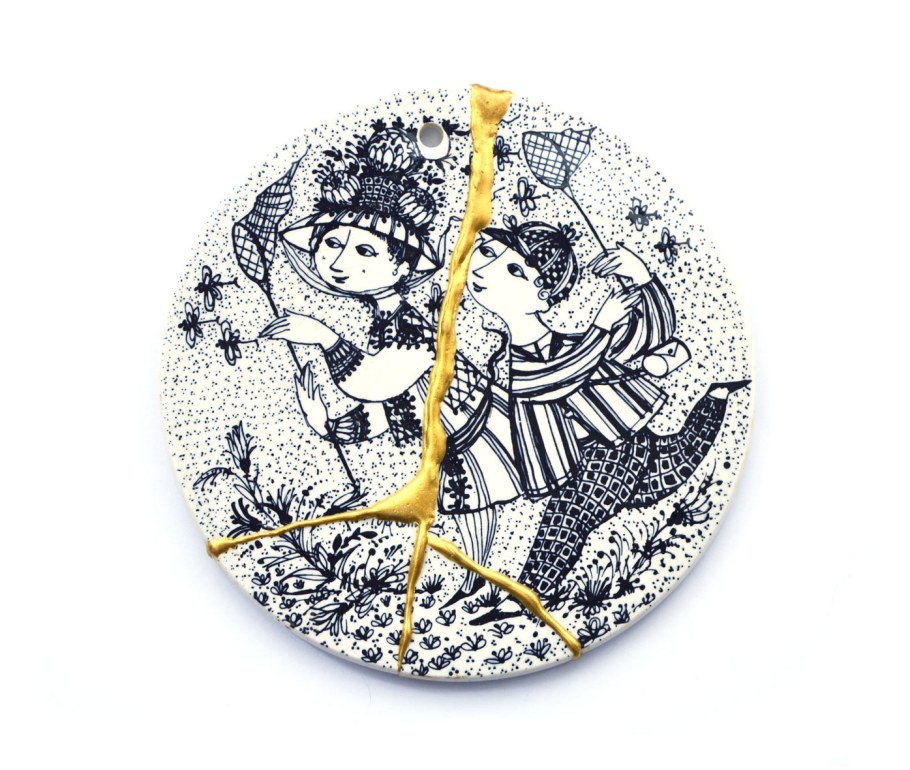 Японские тарелки с трещинами