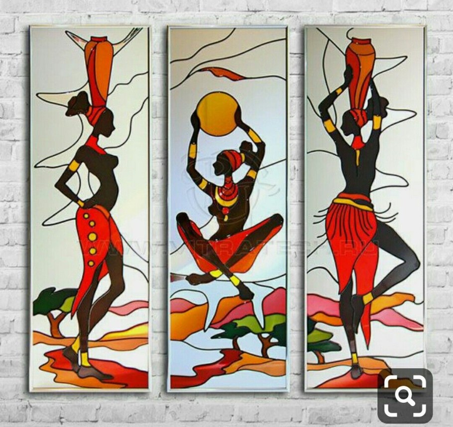 Витраж в африканском стиле