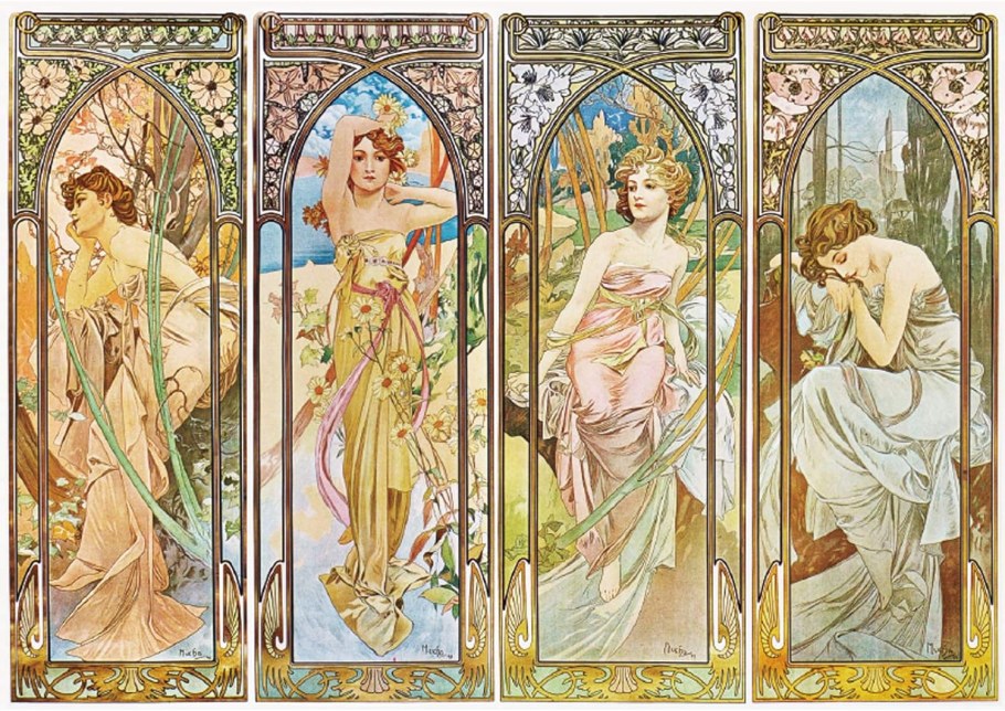 Альфонс Муха четыре времени суток