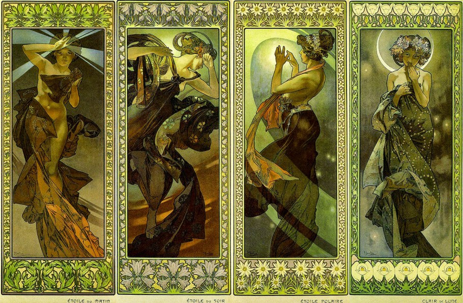 Альфонс Муха Луна и звезды