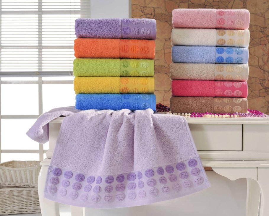 Полотенце махровое голубое 50х90 см